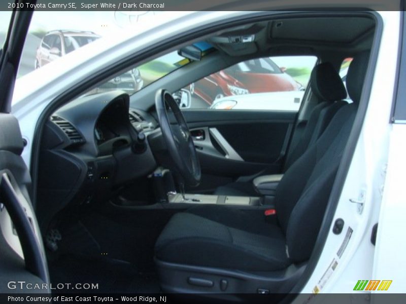 Super White / Dark Charcoal 2010 Toyota Camry SE