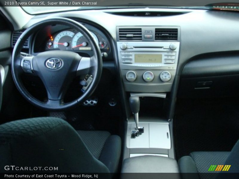 Super White / Dark Charcoal 2010 Toyota Camry SE