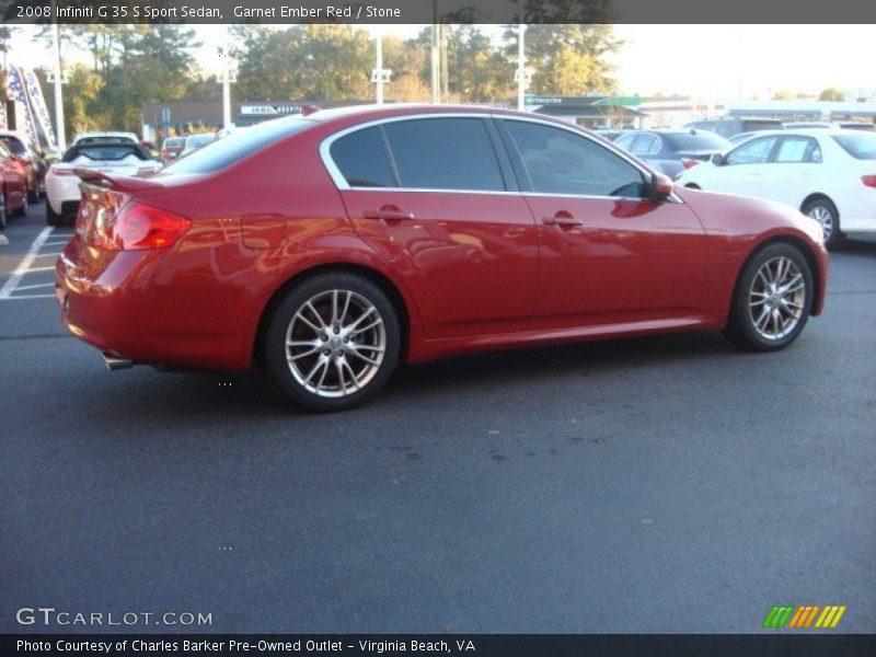 Garnet Ember Red / Stone 2008 Infiniti G 35 S Sport Sedan