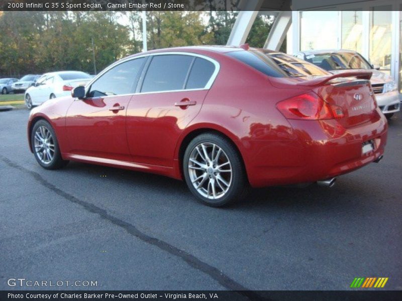 Garnet Ember Red / Stone 2008 Infiniti G 35 S Sport Sedan