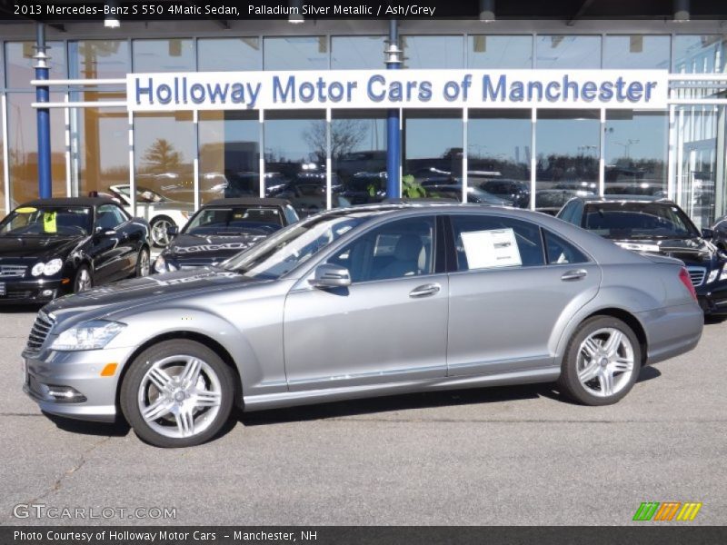 Palladium Silver Metallic / Ash/Grey 2013 Mercedes-Benz S 550 4Matic Sedan