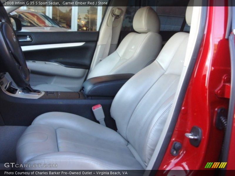 Garnet Ember Red / Stone 2008 Infiniti G 35 S Sport Sedan