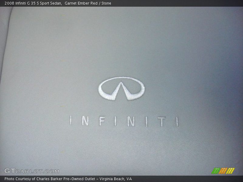 Garnet Ember Red / Stone 2008 Infiniti G 35 S Sport Sedan