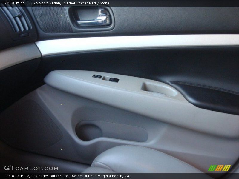 Garnet Ember Red / Stone 2008 Infiniti G 35 S Sport Sedan