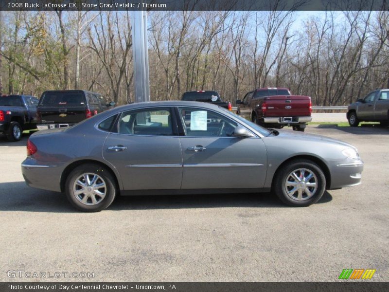 Stone Gray Metallic / Titanium 2008 Buick LaCrosse CX