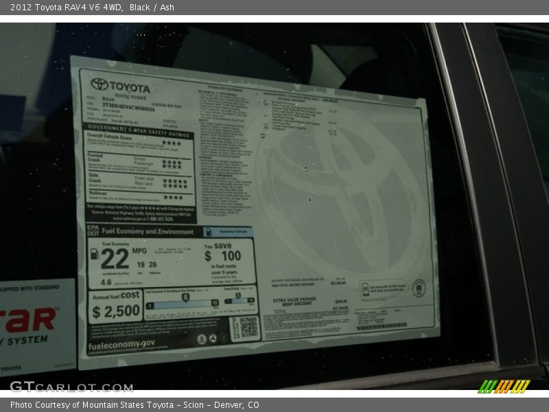 Black / Ash 2012 Toyota RAV4 V6 4WD