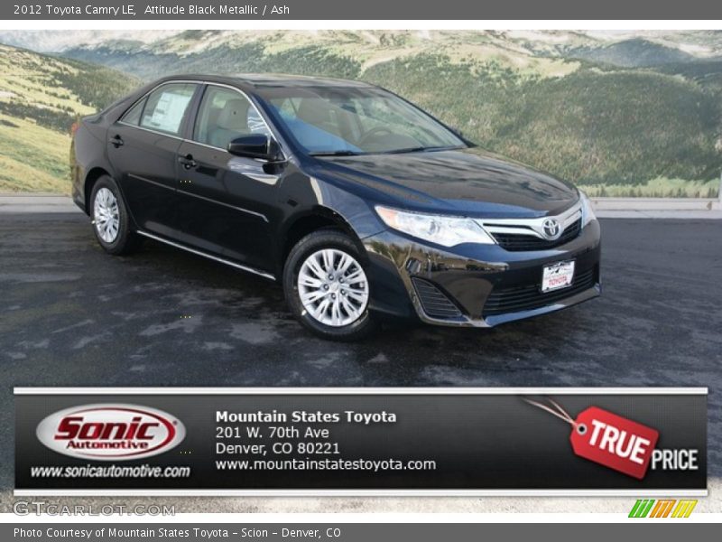 Attitude Black Metallic / Ash 2012 Toyota Camry LE