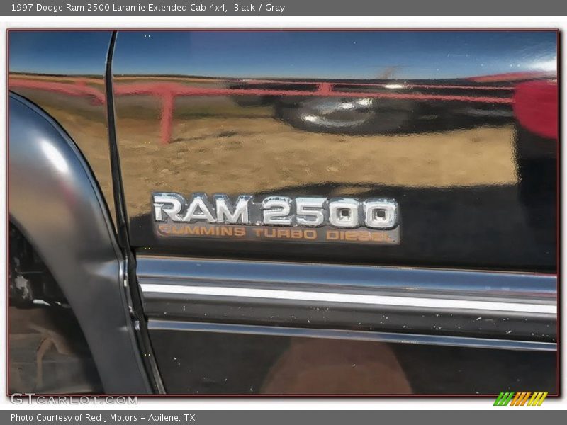 Black / Gray 1997 Dodge Ram 2500 Laramie Extended Cab 4x4