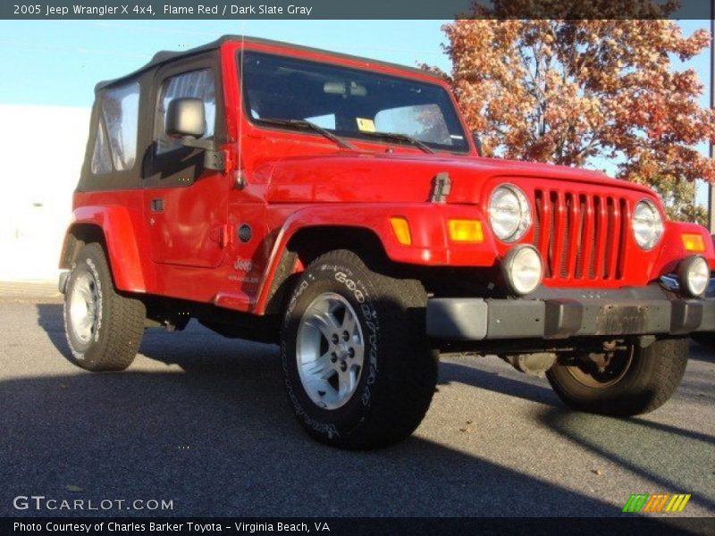 Flame Red / Dark Slate Gray 2005 Jeep Wrangler X 4x4
