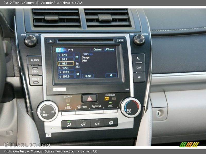 Attitude Black Metallic / Ash 2012 Toyota Camry LE