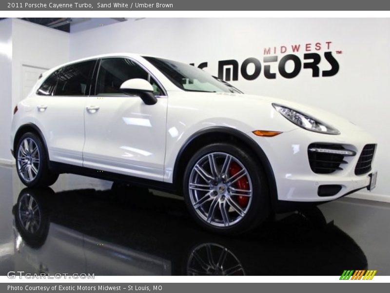 Sand White / Umber Brown 2011 Porsche Cayenne Turbo