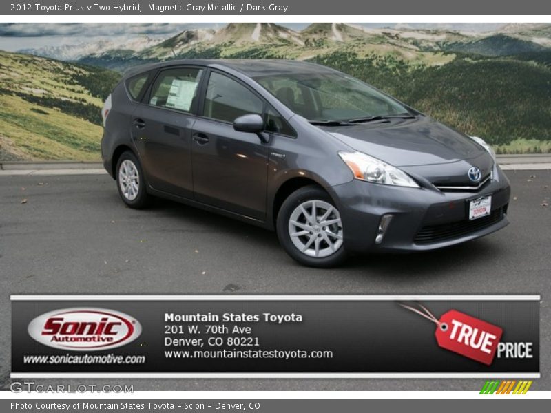 Magnetic Gray Metallic / Dark Gray 2012 Toyota Prius v Two Hybrid