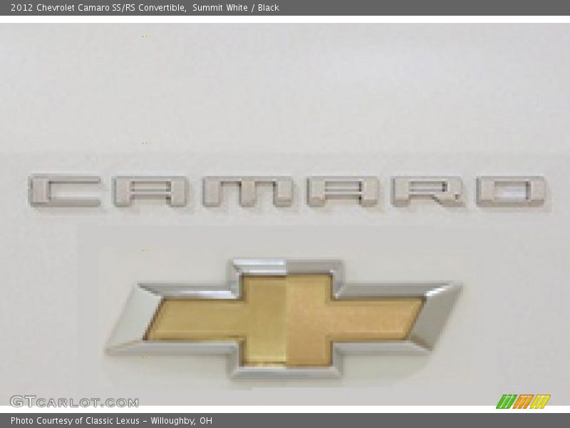 Summit White / Black 2012 Chevrolet Camaro SS/RS Convertible