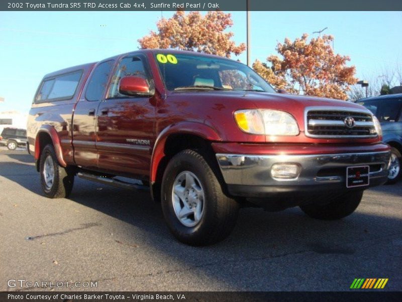 Sunfire Red Pearl / Oak 2002 Toyota Tundra SR5 TRD Access Cab 4x4