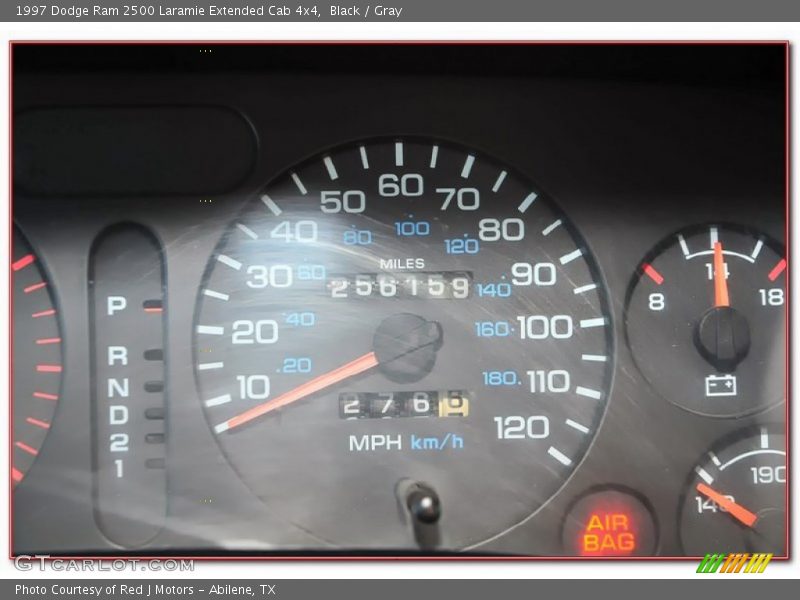 Black / Gray 1997 Dodge Ram 2500 Laramie Extended Cab 4x4