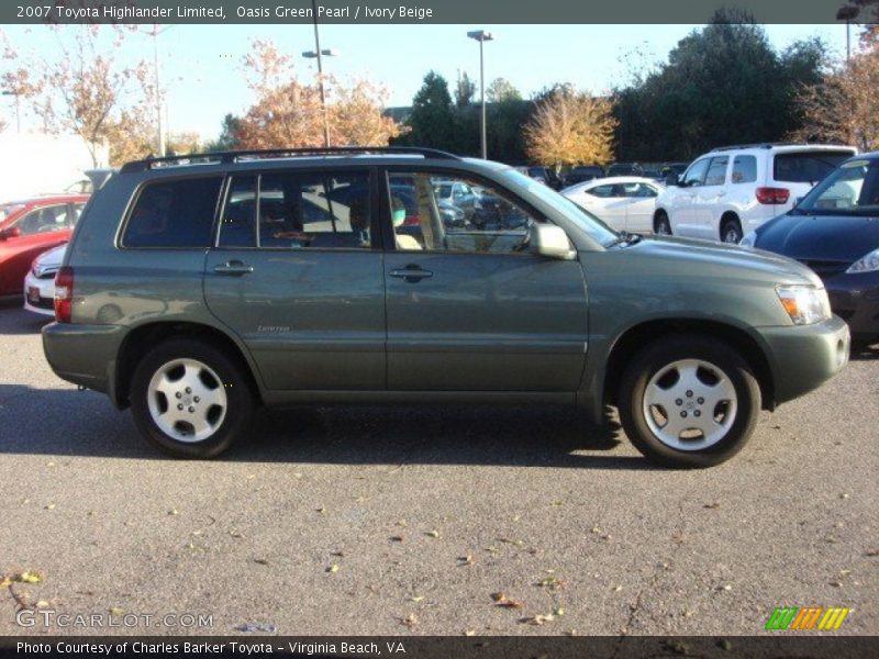 Oasis Green Pearl / Ivory Beige 2007 Toyota Highlander Limited