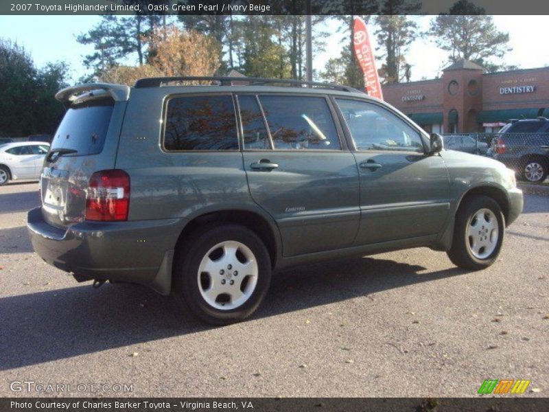 Oasis Green Pearl / Ivory Beige 2007 Toyota Highlander Limited