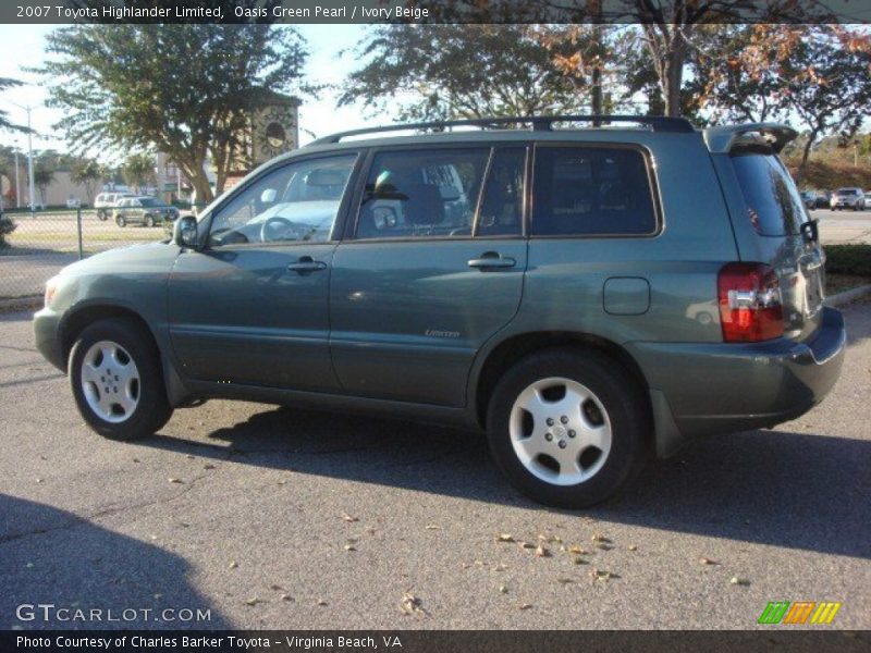 Oasis Green Pearl / Ivory Beige 2007 Toyota Highlander Limited