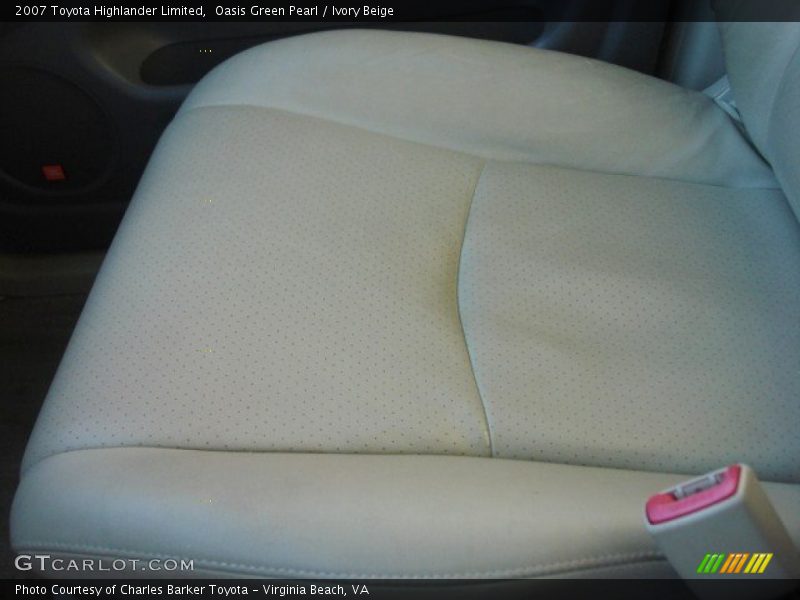 Oasis Green Pearl / Ivory Beige 2007 Toyota Highlander Limited