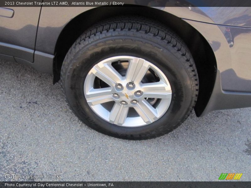 Atlantis Blue Metallic / Ebony 2013 Chevrolet Traverse LTZ AWD
