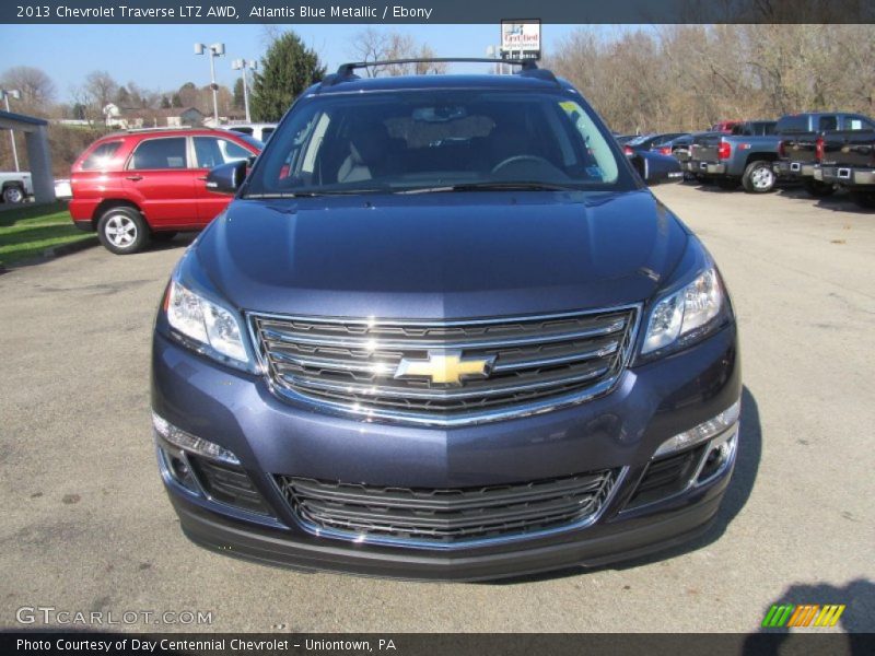 Atlantis Blue Metallic / Ebony 2013 Chevrolet Traverse LTZ AWD
