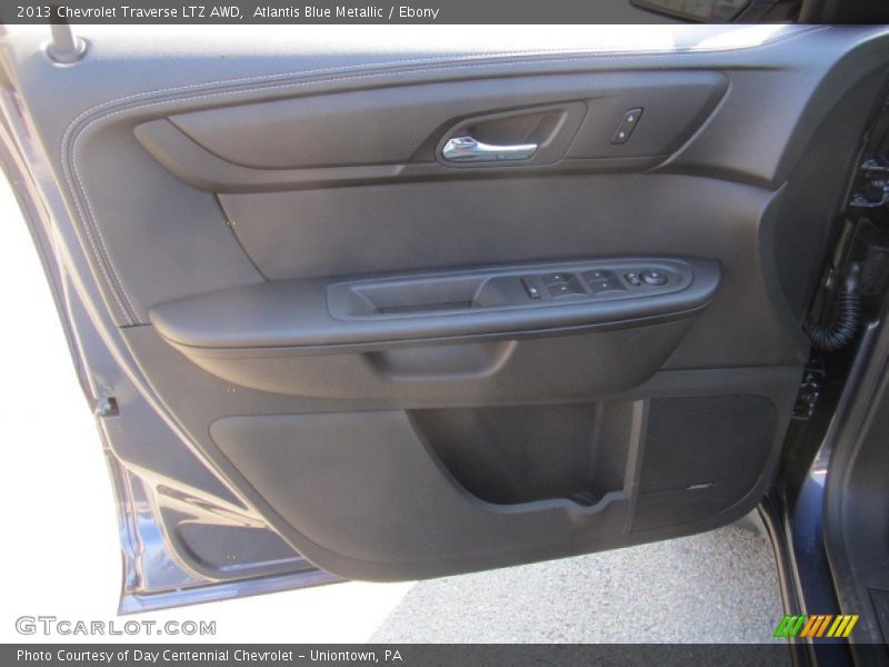 Atlantis Blue Metallic / Ebony 2013 Chevrolet Traverse LTZ AWD