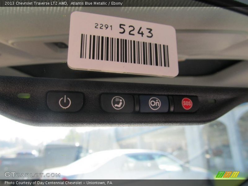 Atlantis Blue Metallic / Ebony 2013 Chevrolet Traverse LTZ AWD