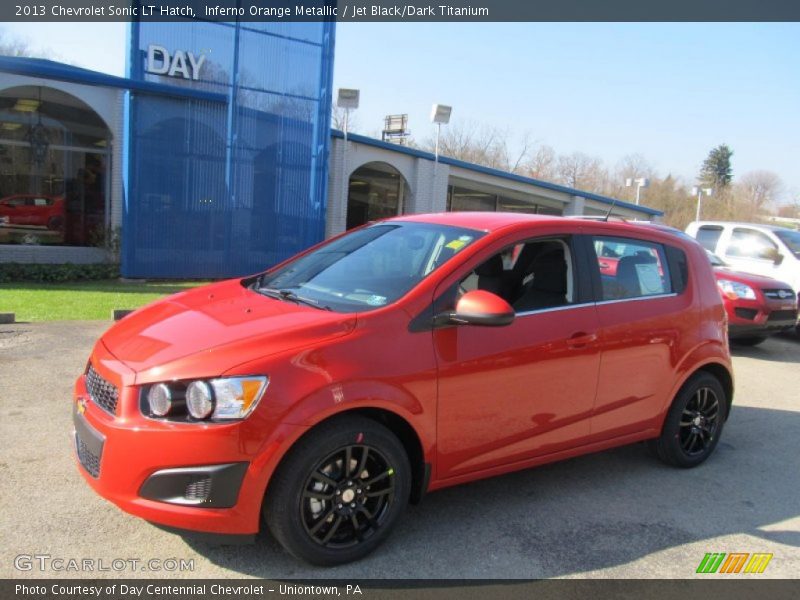 Inferno Orange Metallic / Jet Black/Dark Titanium 2013 Chevrolet Sonic LT Hatch