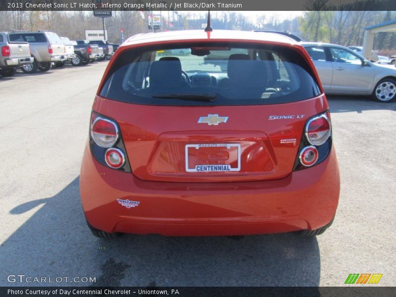 Inferno Orange Metallic / Jet Black/Dark Titanium 2013 Chevrolet Sonic LT Hatch