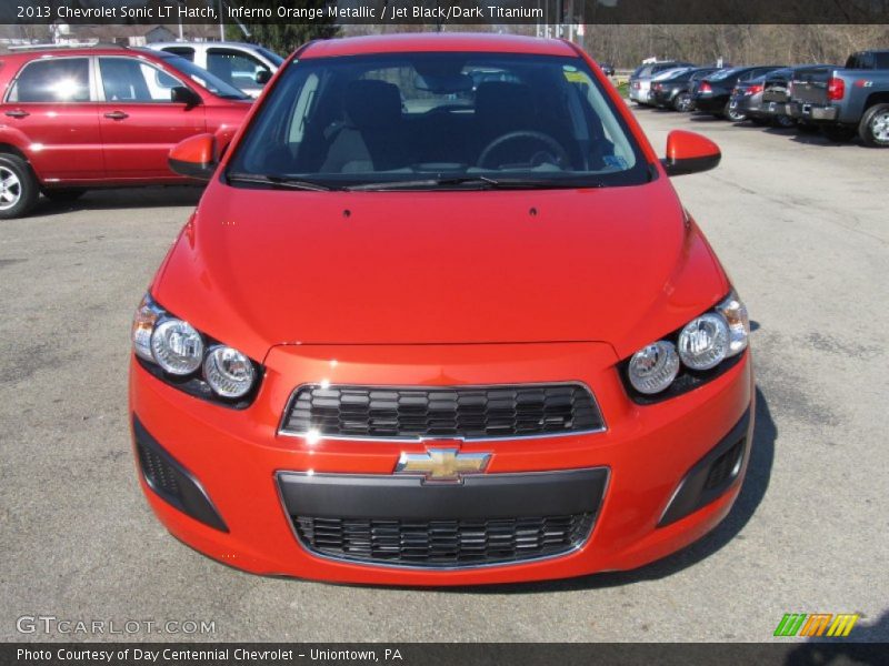 Inferno Orange Metallic / Jet Black/Dark Titanium 2013 Chevrolet Sonic LT Hatch