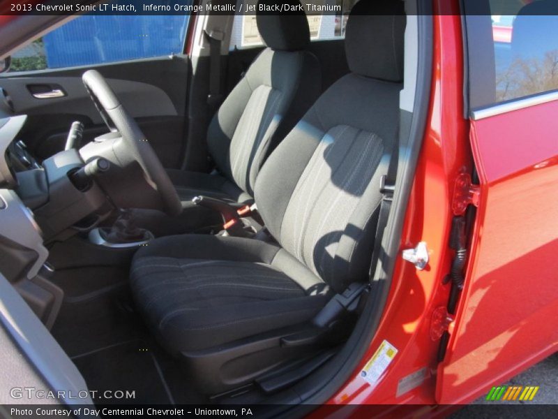 Inferno Orange Metallic / Jet Black/Dark Titanium 2013 Chevrolet Sonic LT Hatch