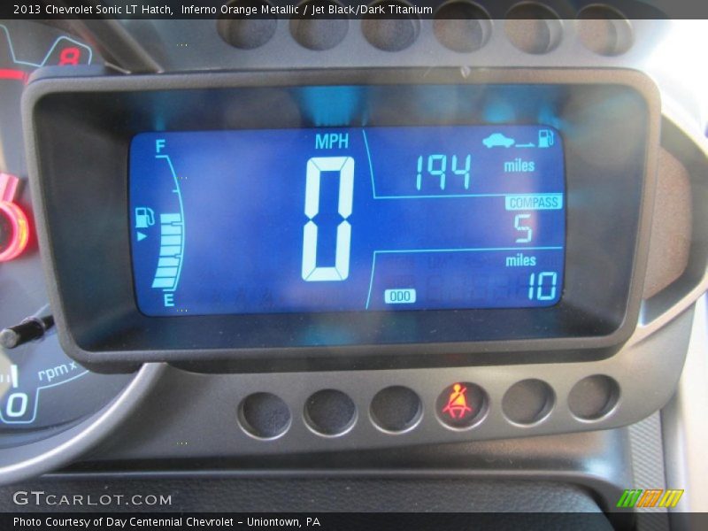 Inferno Orange Metallic / Jet Black/Dark Titanium 2013 Chevrolet Sonic LT Hatch