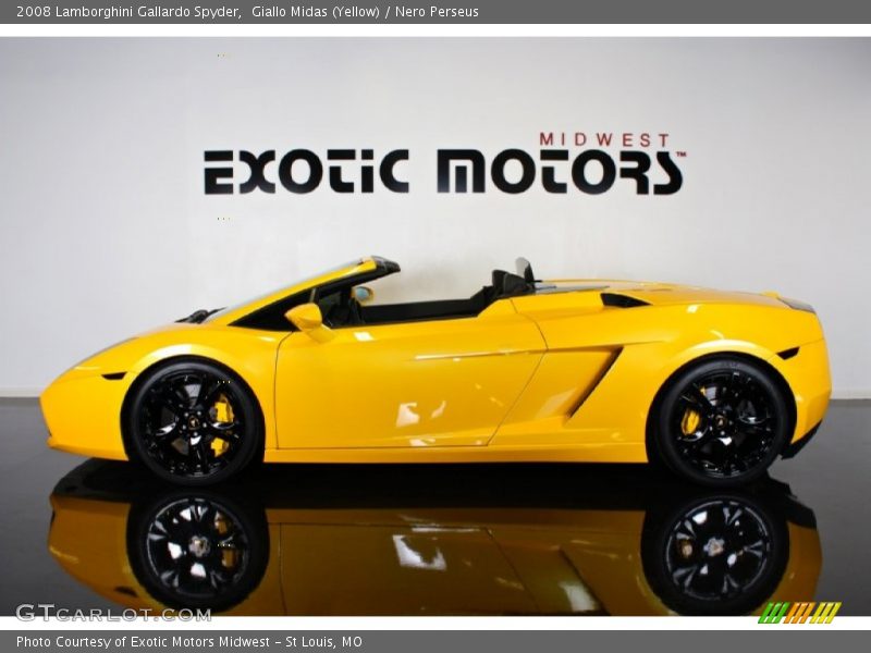 Giallo Midas (Yellow) / Nero Perseus 2008 Lamborghini Gallardo Spyder