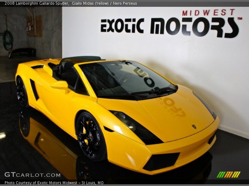 Giallo Midas (Yellow) / Nero Perseus 2008 Lamborghini Gallardo Spyder