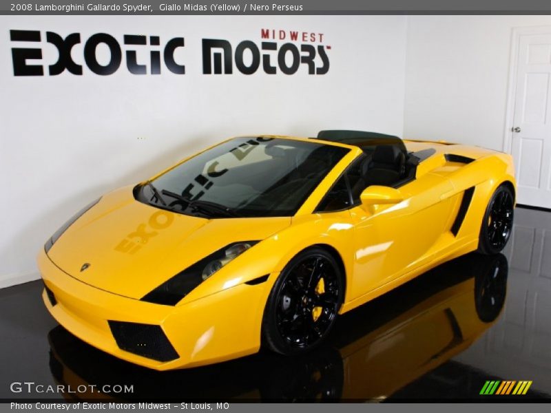 Giallo Midas (Yellow) / Nero Perseus 2008 Lamborghini Gallardo Spyder
