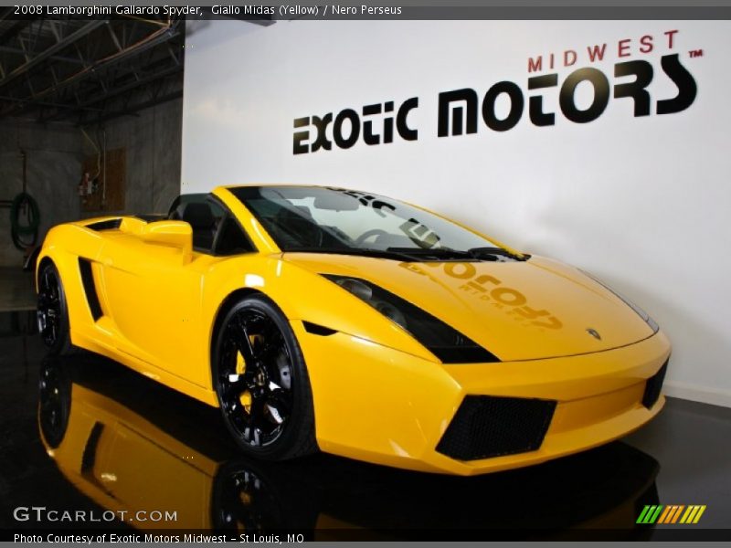Giallo Midas (Yellow) / Nero Perseus 2008 Lamborghini Gallardo Spyder