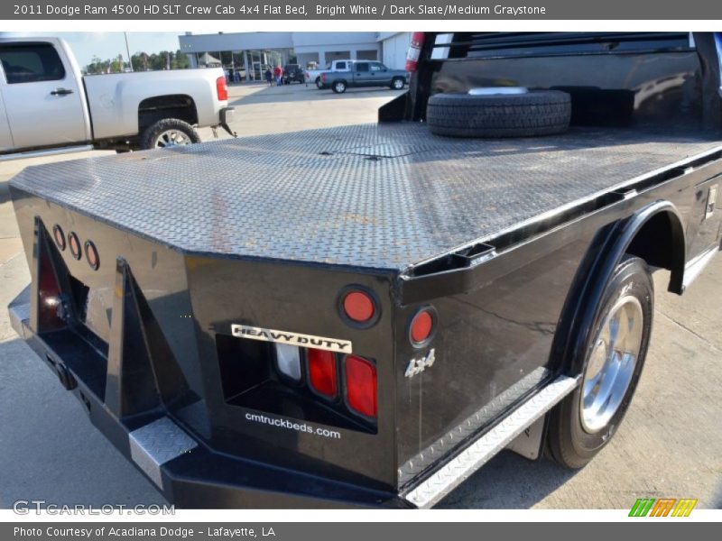 Bright White / Dark Slate/Medium Graystone 2011 Dodge Ram 4500 HD SLT Crew Cab 4x4 Flat Bed