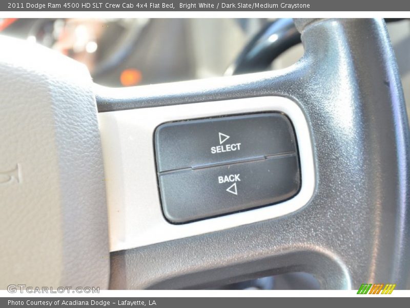Bright White / Dark Slate/Medium Graystone 2011 Dodge Ram 4500 HD SLT Crew Cab 4x4 Flat Bed