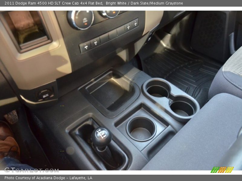 Bright White / Dark Slate/Medium Graystone 2011 Dodge Ram 4500 HD SLT Crew Cab 4x4 Flat Bed