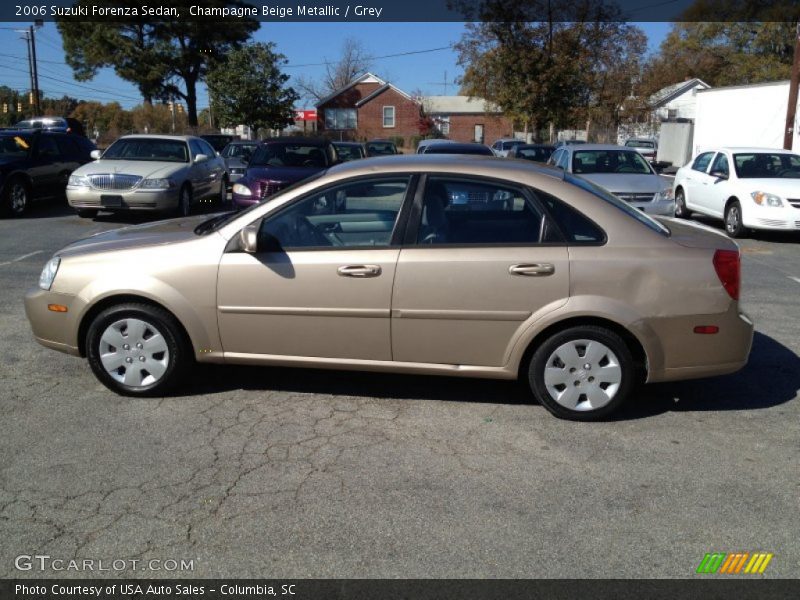 Champagne Beige Metallic / Grey 2006 Suzuki Forenza Sedan