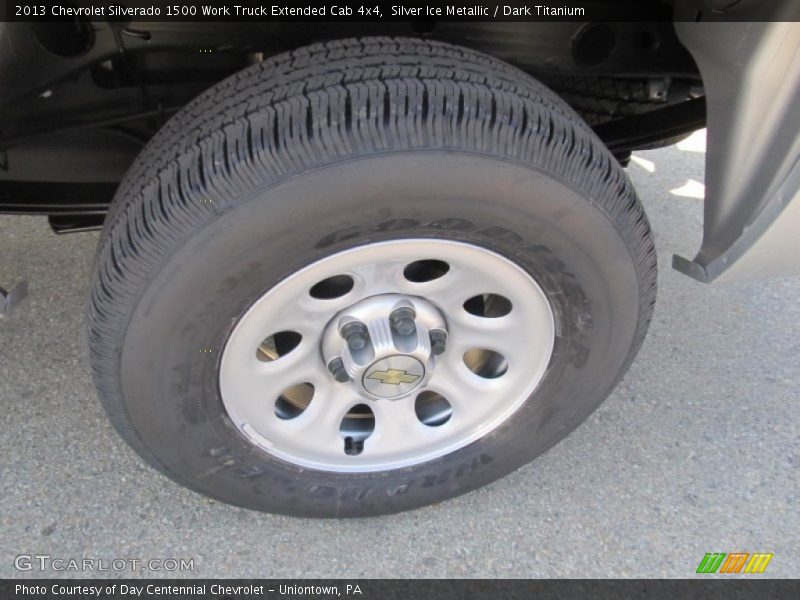 Silver Ice Metallic / Dark Titanium 2013 Chevrolet Silverado 1500 Work Truck Extended Cab 4x4