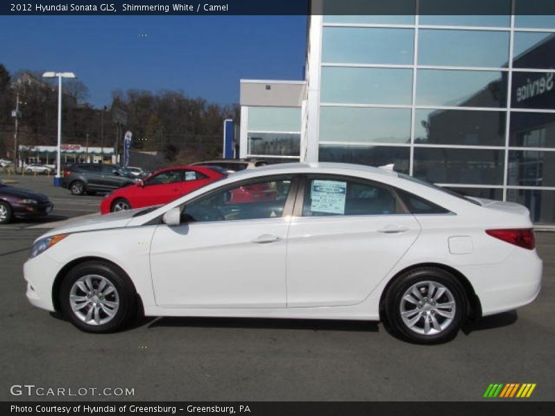 Shimmering White / Camel 2012 Hyundai Sonata GLS