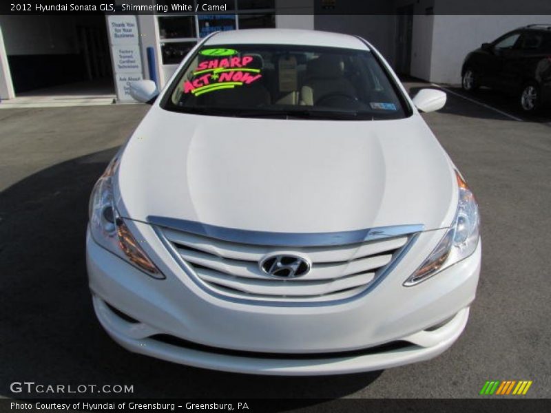 Shimmering White / Camel 2012 Hyundai Sonata GLS