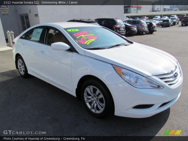 Shimmering White / Camel 2012 Hyundai Sonata GLS