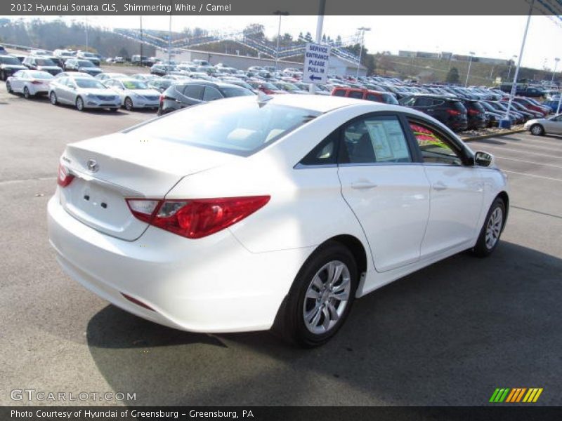 Shimmering White / Camel 2012 Hyundai Sonata GLS