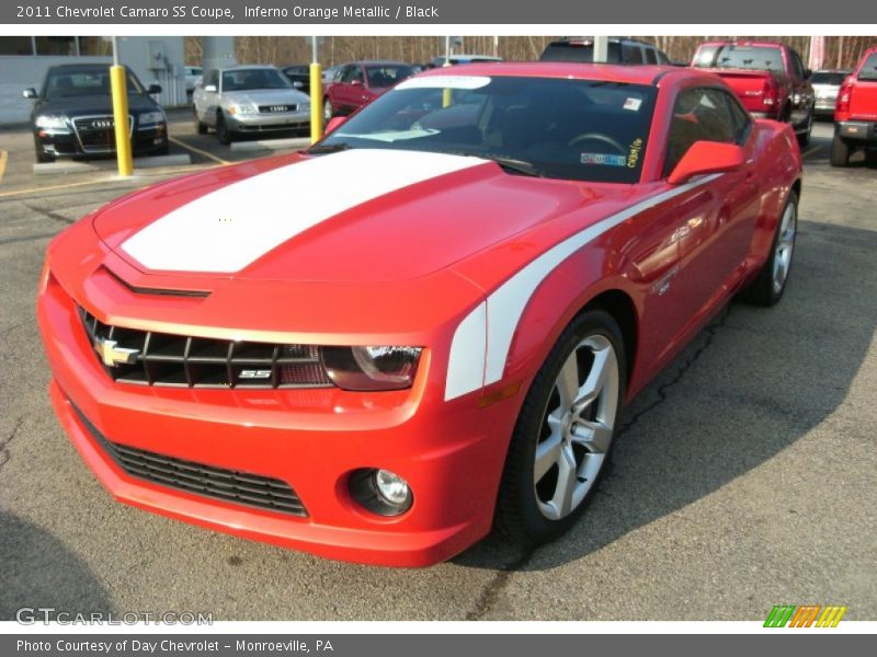 Inferno Orange Metallic / Black 2011 Chevrolet Camaro SS Coupe