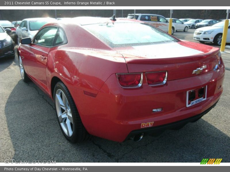Inferno Orange Metallic / Black 2011 Chevrolet Camaro SS Coupe