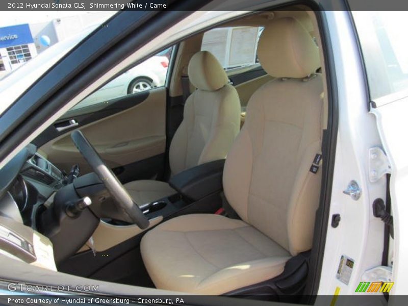 Shimmering White / Camel 2012 Hyundai Sonata GLS