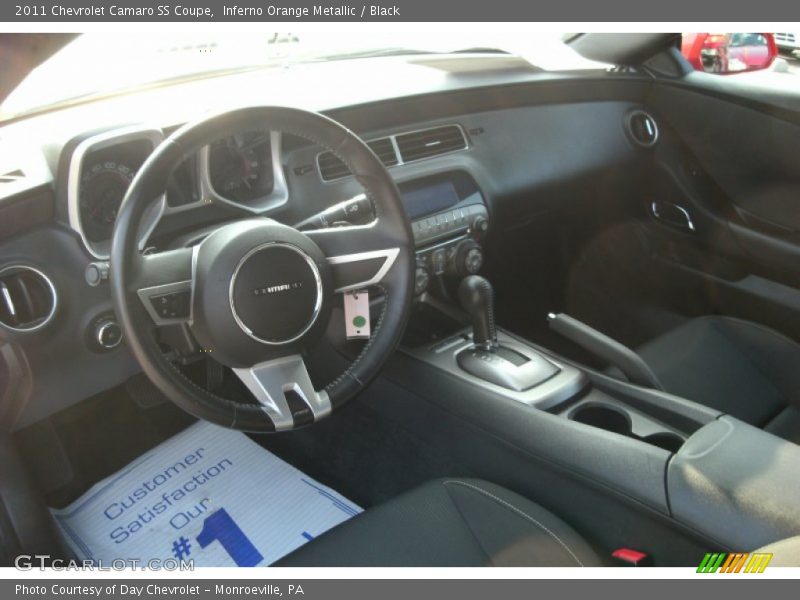 Inferno Orange Metallic / Black 2011 Chevrolet Camaro SS Coupe