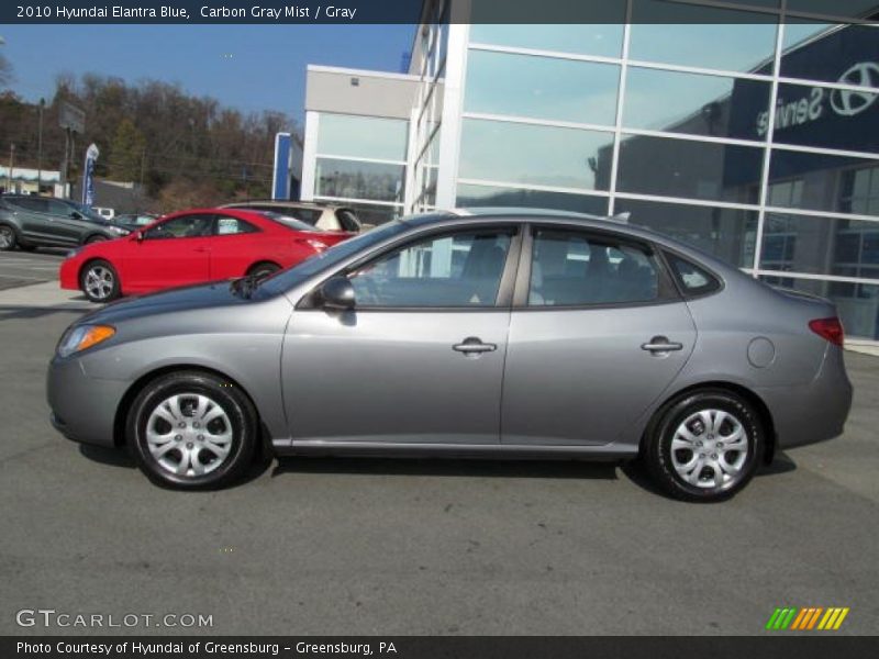 Carbon Gray Mist / Gray 2010 Hyundai Elantra Blue